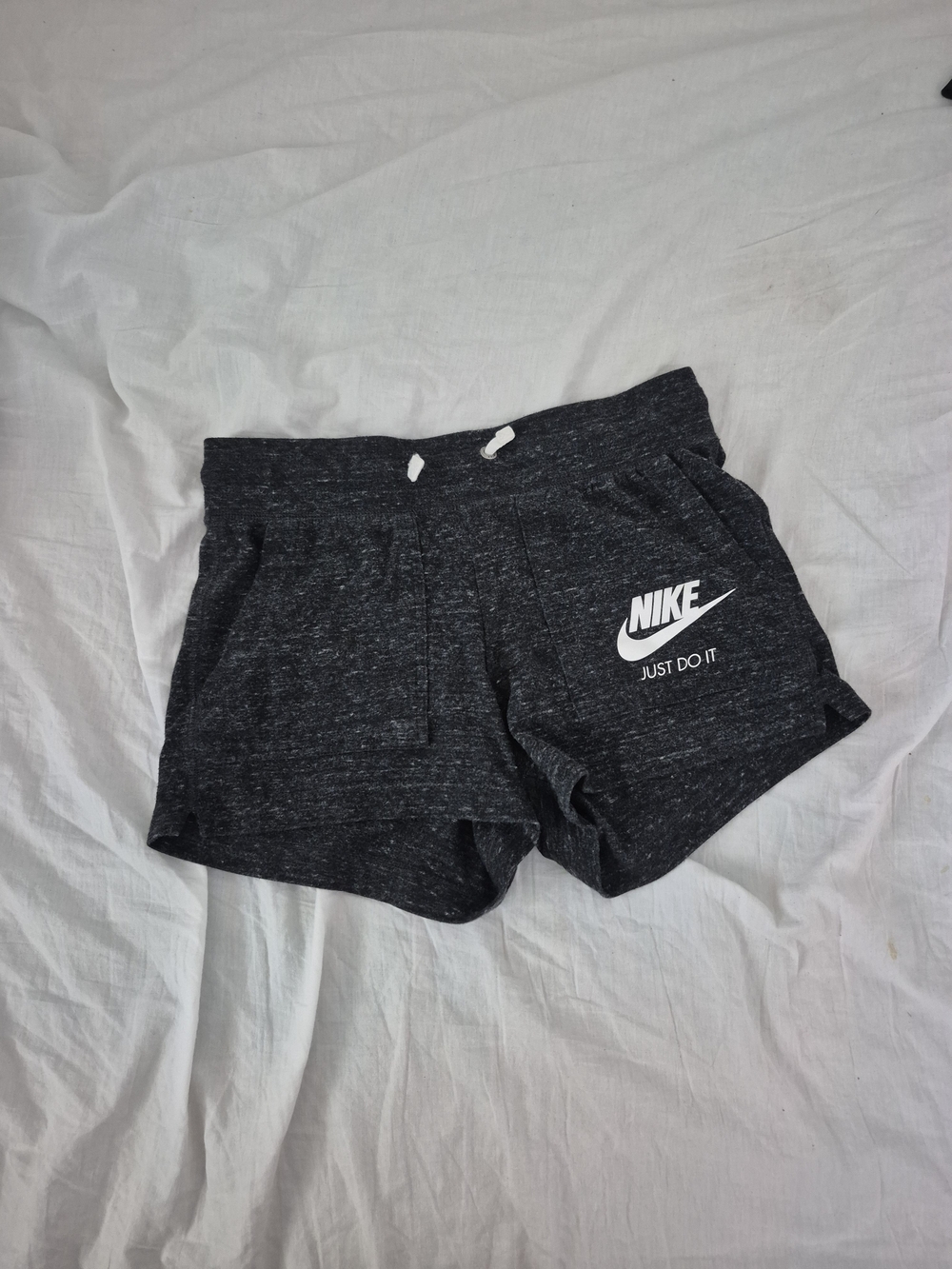 Nike Women’s Black Heather Athletic Shorts - Just Do It